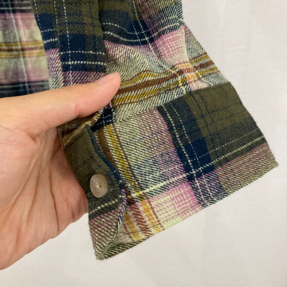 New Old Navy size XL the Boyfriend Shirt Cotton Flannel Relaxed Plaid Button Up - Picture 7 of 11